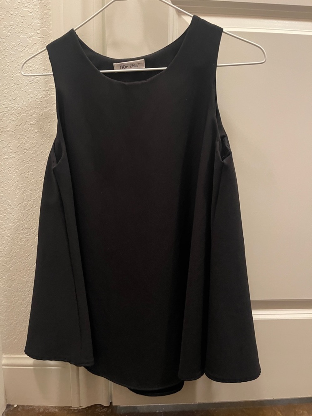 Black Sleeveless A-Line Women's Top